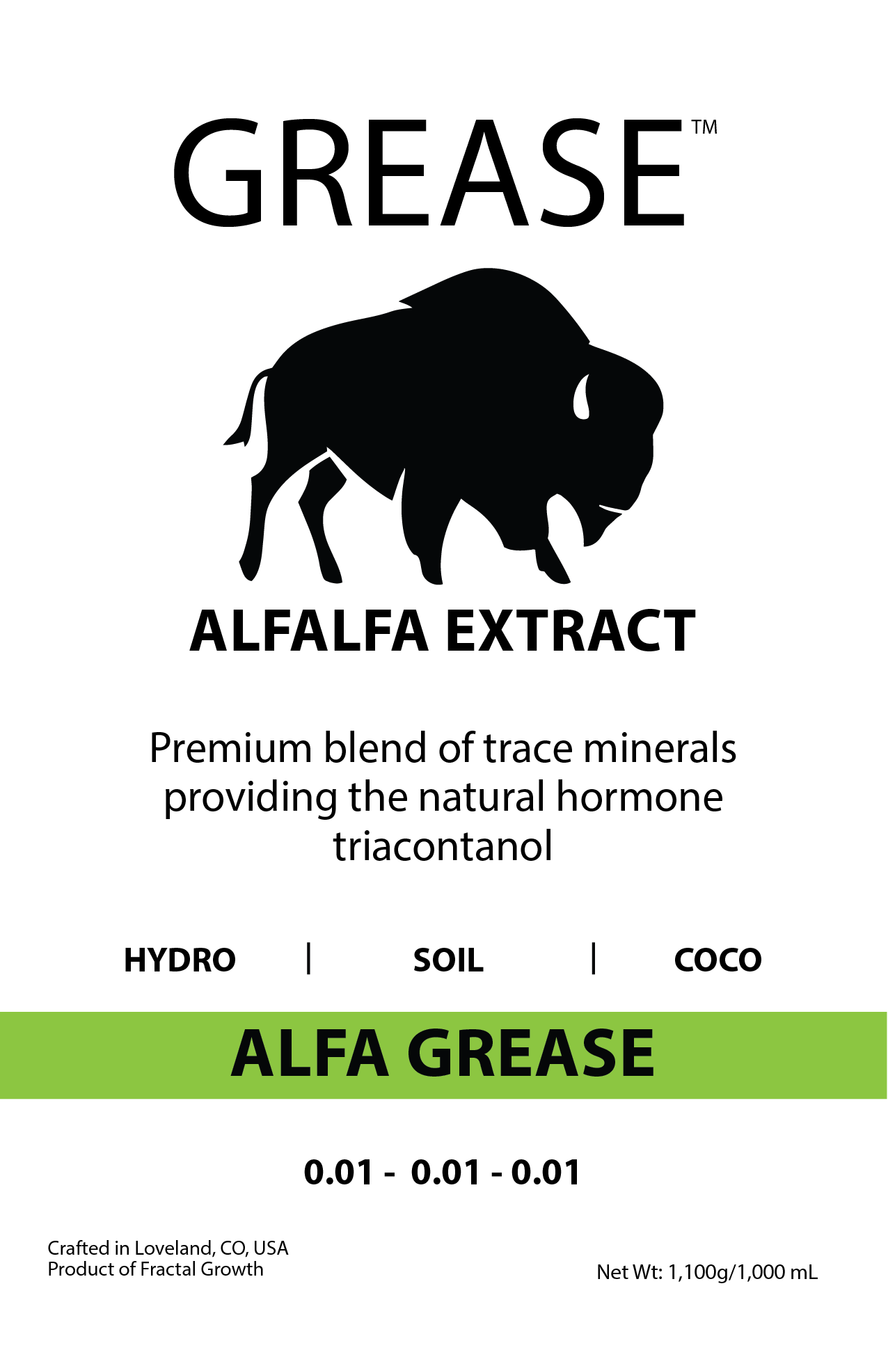 Alfa Grease * Alfalfa Extract