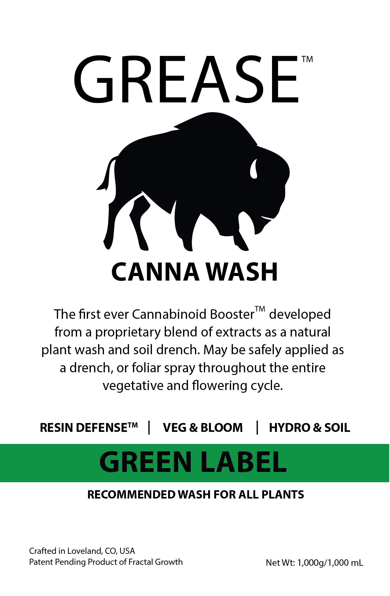 GREEN LABEL * WASH