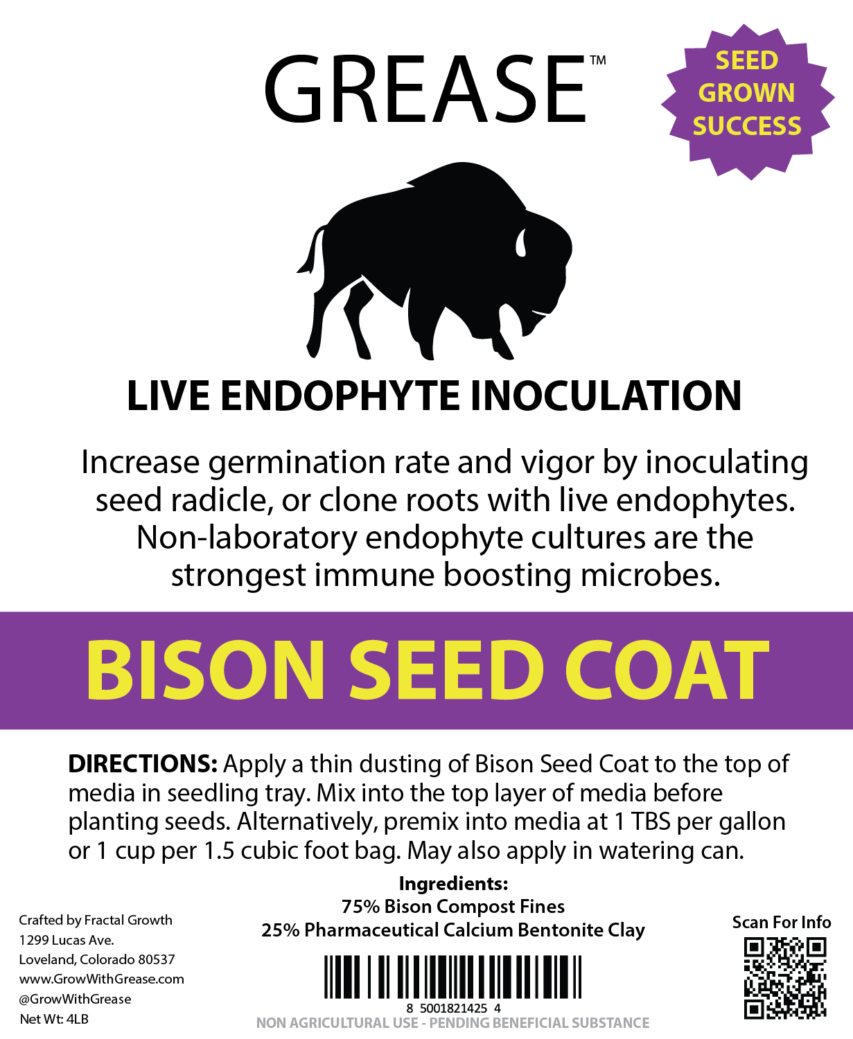 Bison Seed Coat * Endophytes