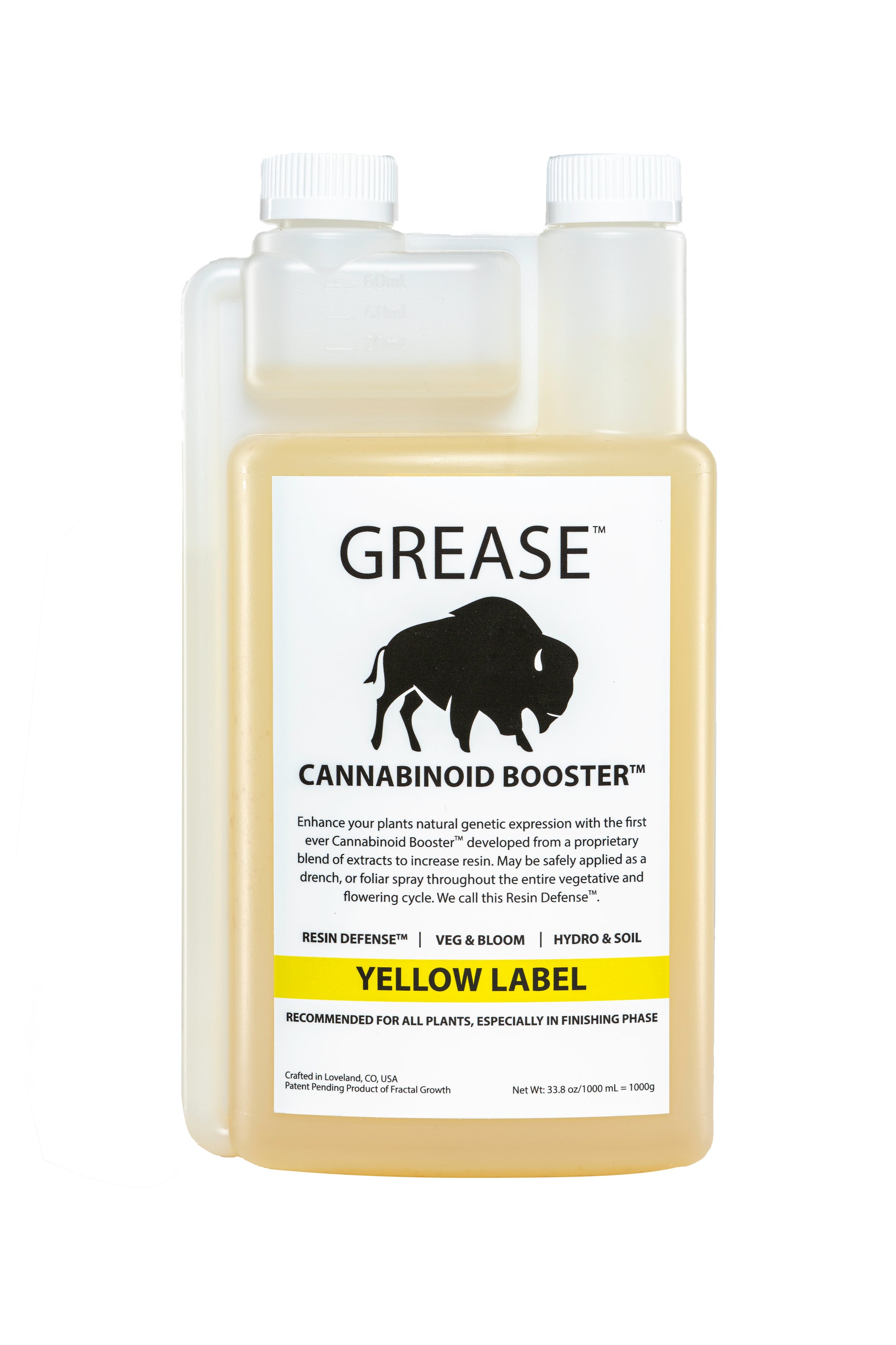  Grease Yellow Label, Grease Nutrients, Grow With Grease