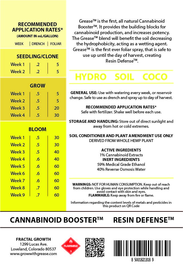  Grease Yellow Label, Grease Nutrients, Grow With Grease