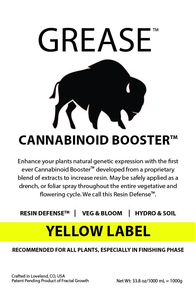  Grease Yellow Label, Grease Nutrients, Grow With Grease