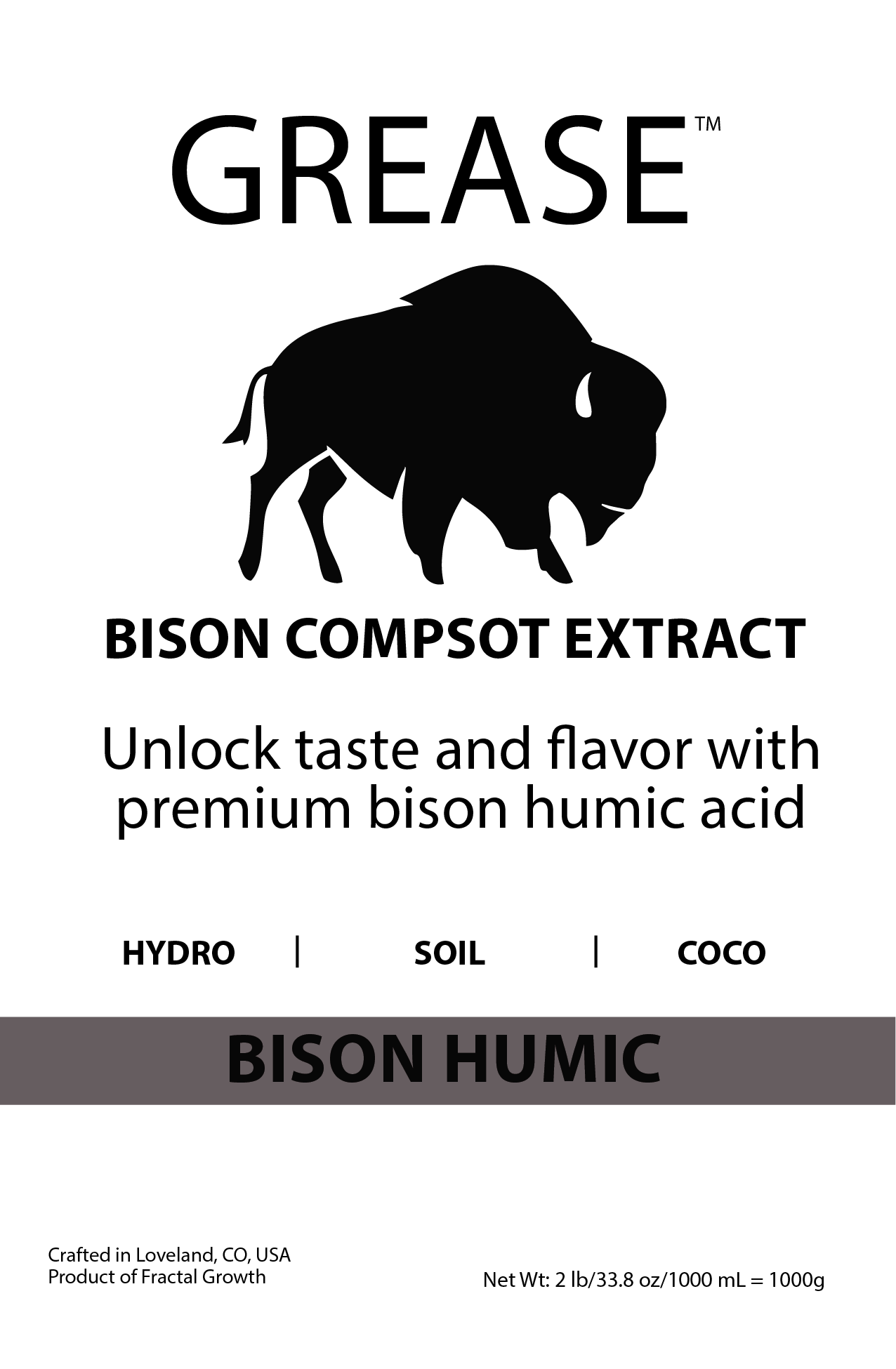 BISON EXTRACT * LIQUID COMPOST TEA